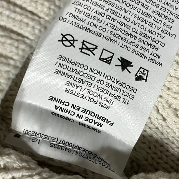 Nike Life Men's Cable Knit Turtleneck Sweater Light Bone L - Picture 8 of 9